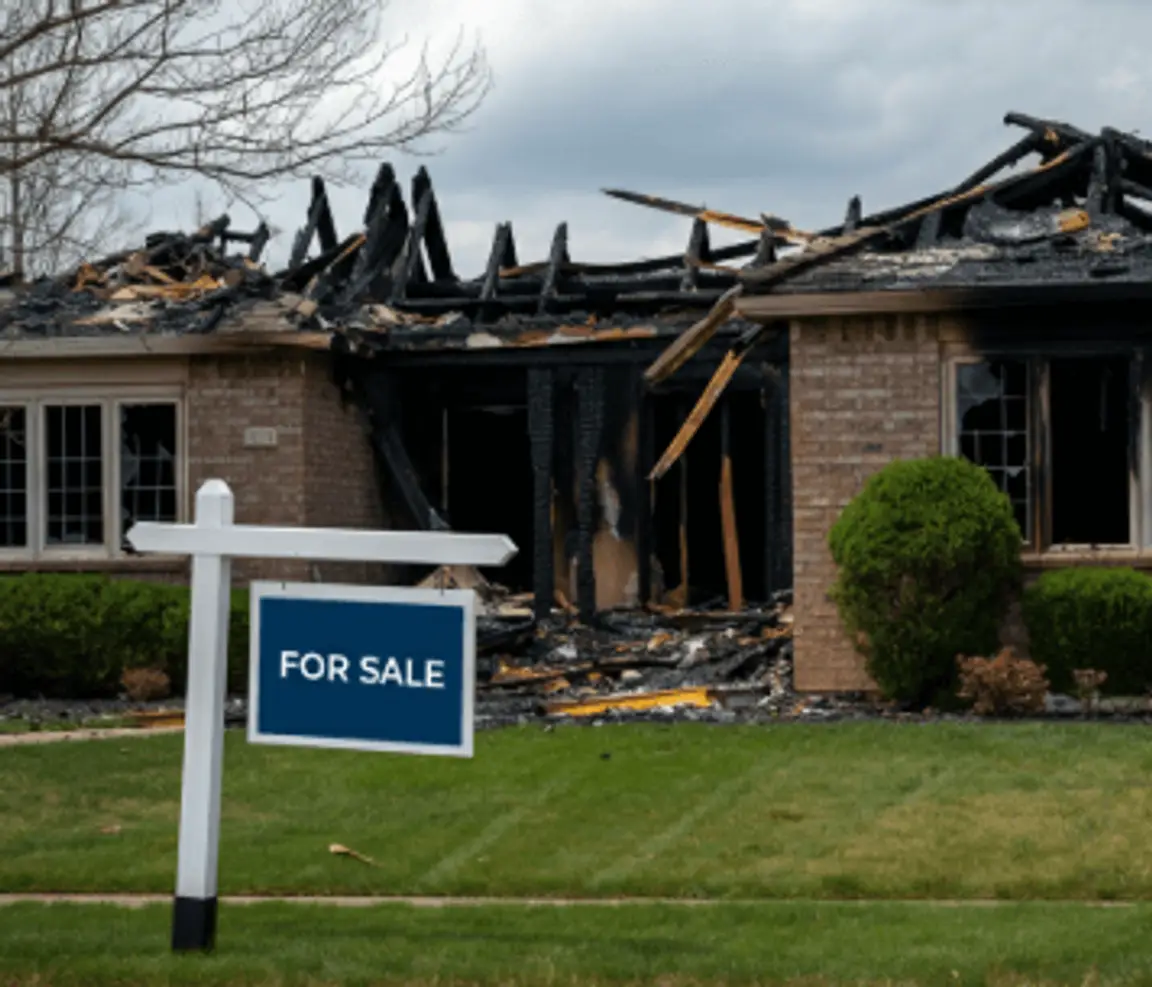 sell fire-damaged house in Golden Gate Estates Florida