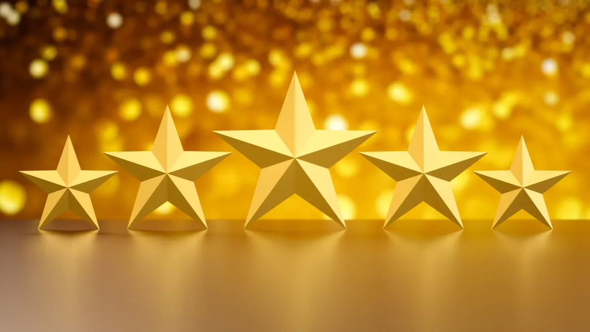 3D gold stars