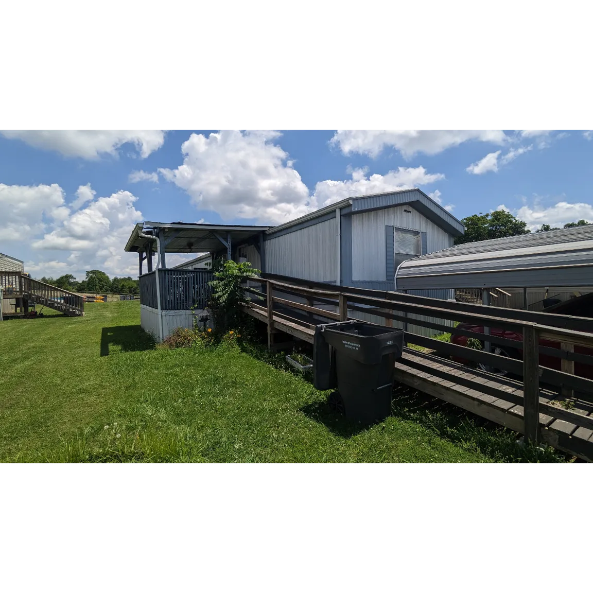 blue white singlewide oakwood mobile home jefferson county tn