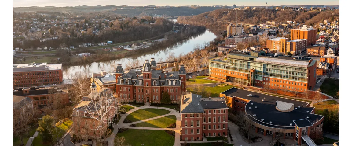 aerial view Morgantown WV