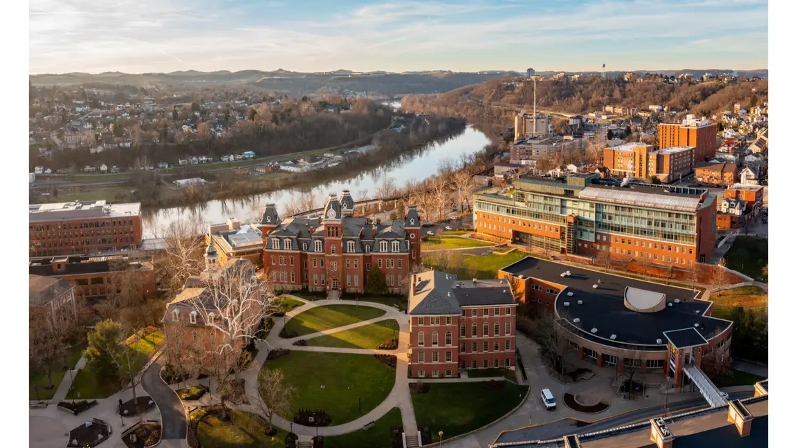 aerial view Morgantown WV