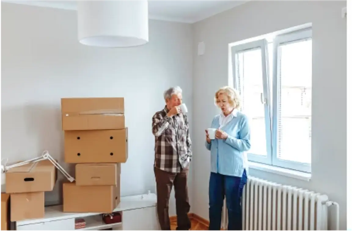 Couple in home that is being sold
