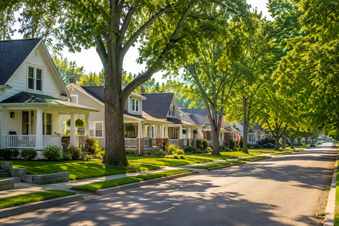 A neighborhood in Beech Grove Indiana
