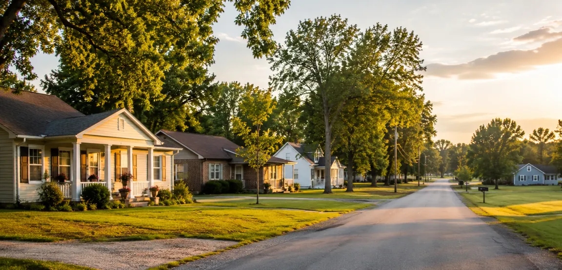 A quiet afternoon neigborhood in Camby