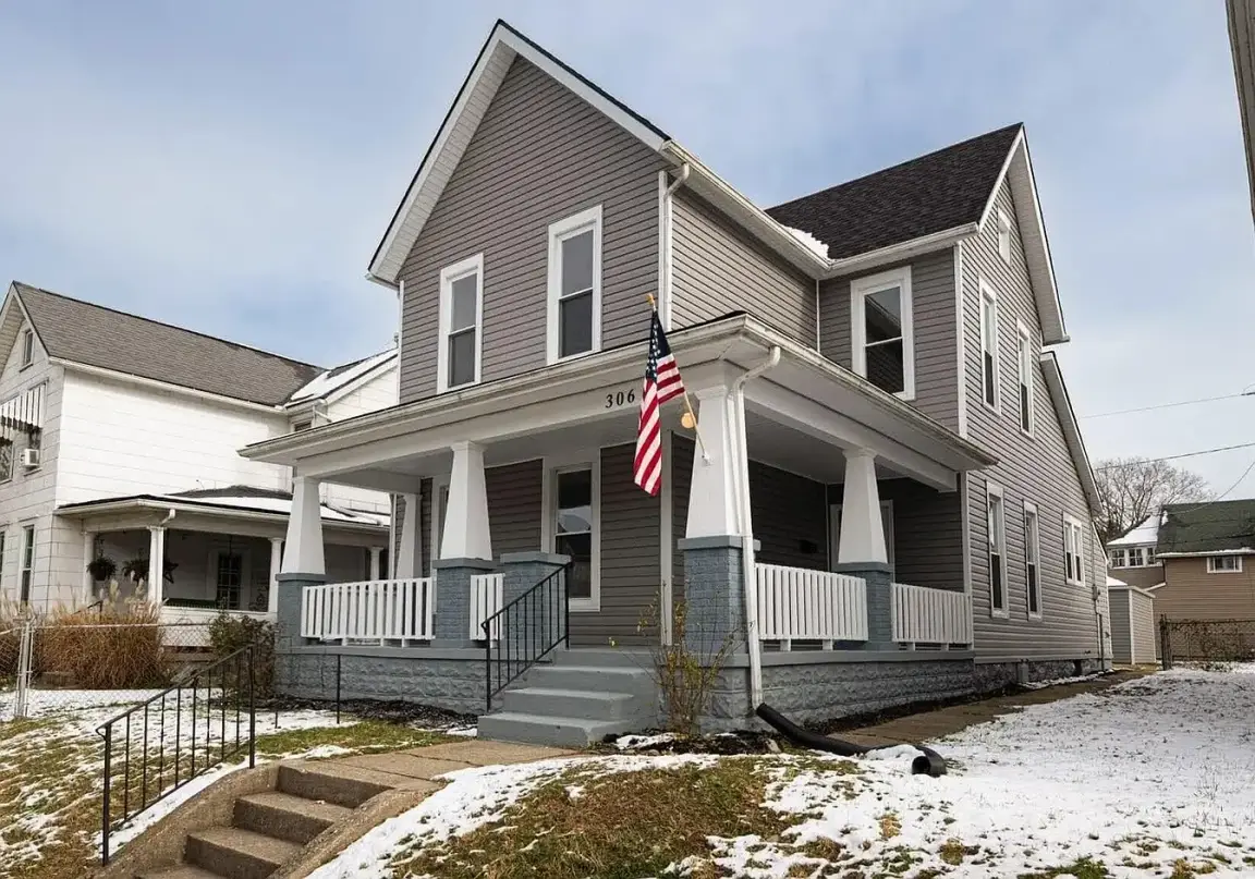 Renovated two-story house bought by Comfort Living, a cash buyer that helps owners sell their house fast in Springfield, Ohio