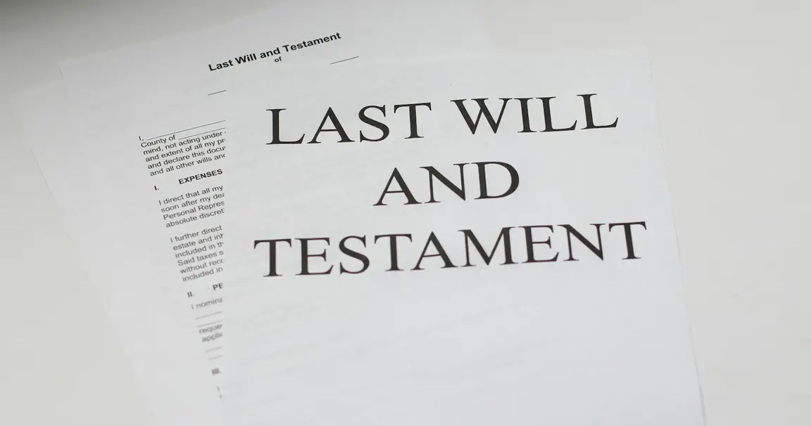 Last will and testament document for selling a house in probate in Fairborn, Ohio