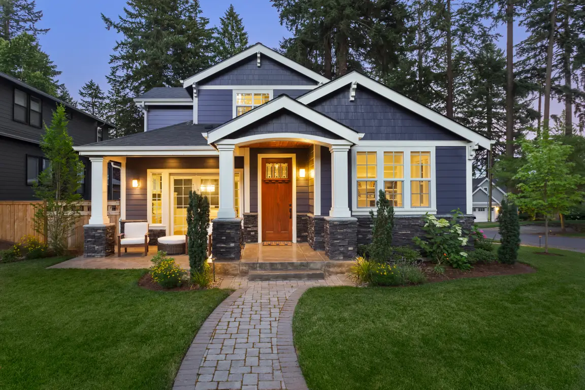 Connecticut home with pathway