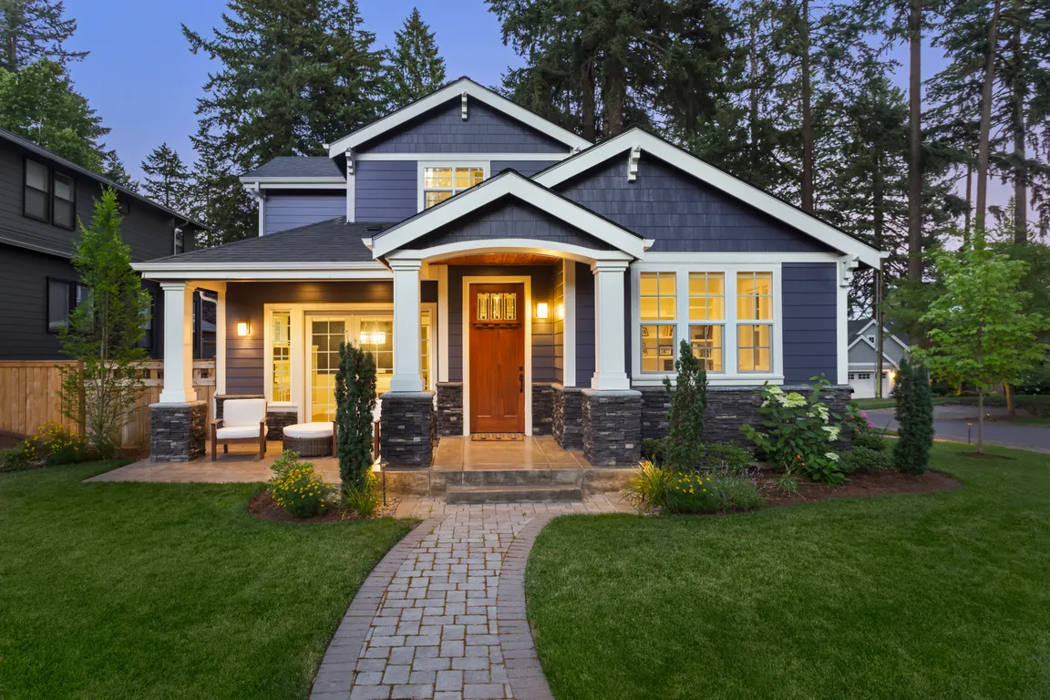 Connecticut home with pathway