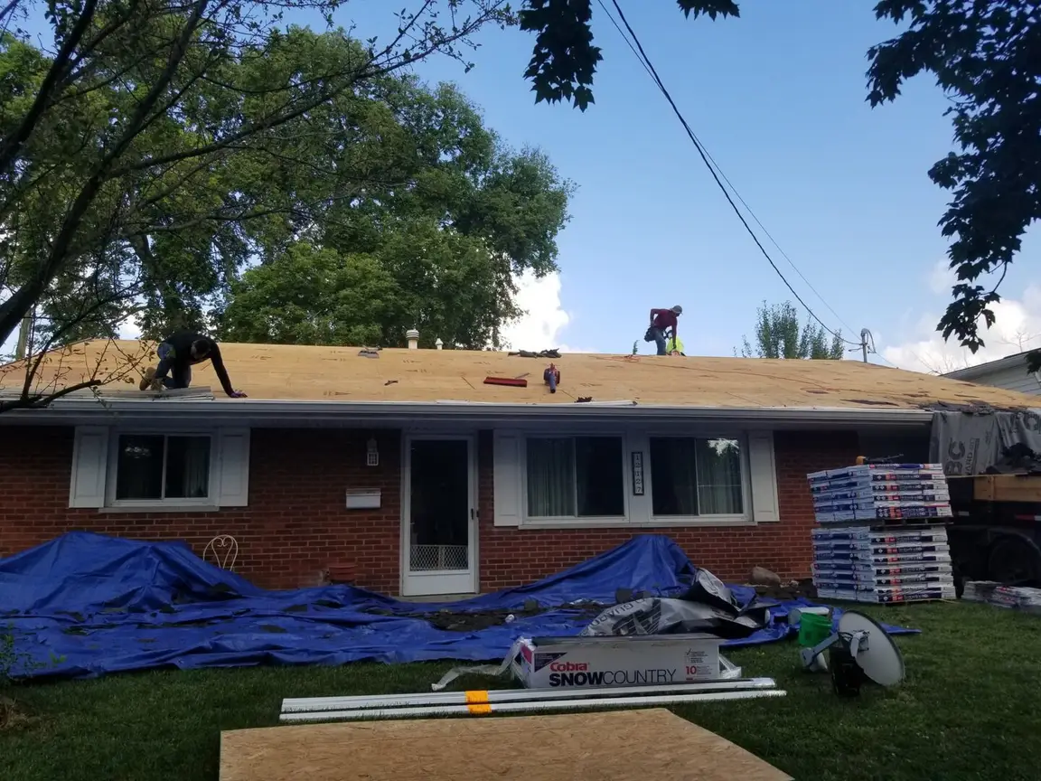 The house is receiving a new roof installation.