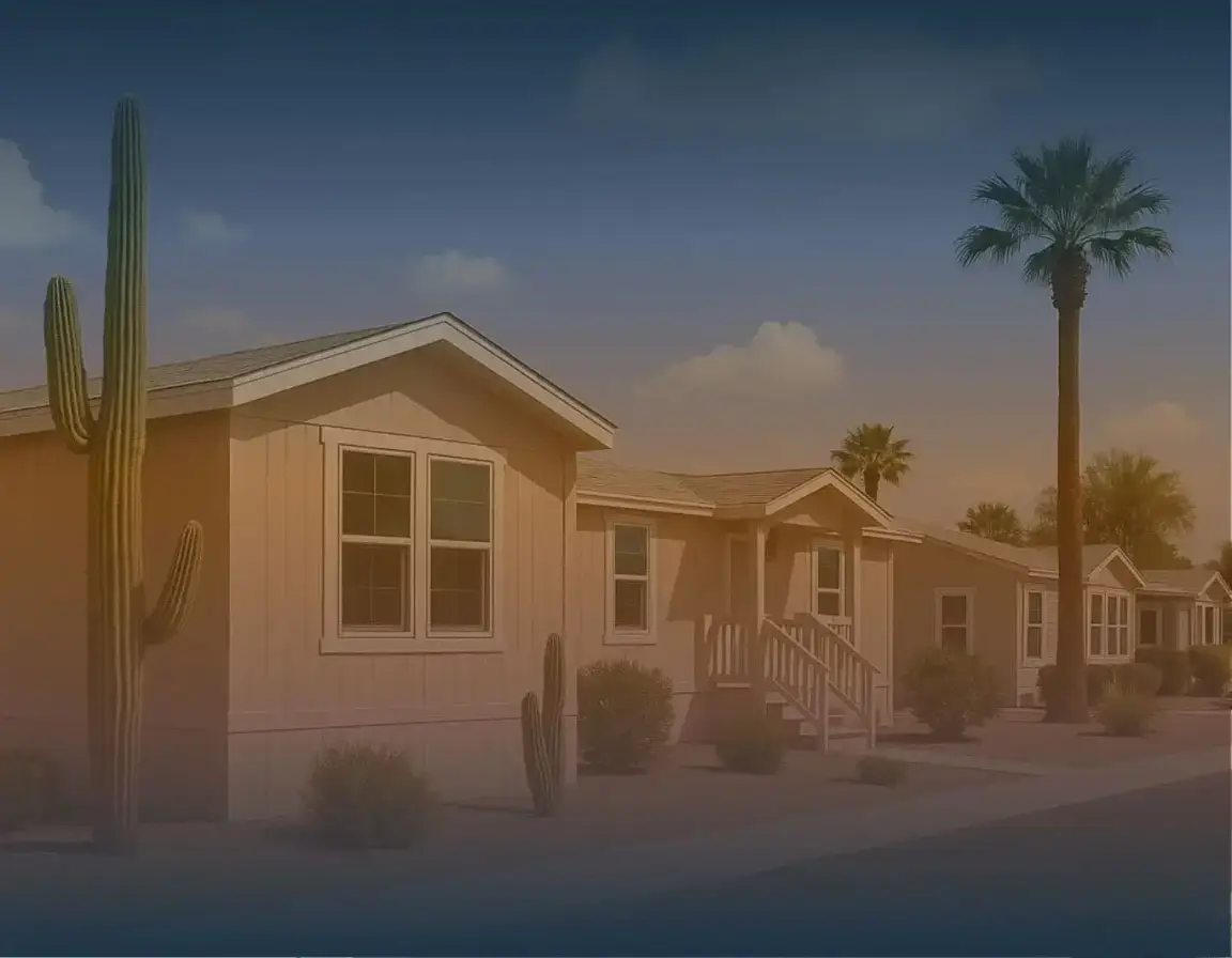Illustration of frustrated mobile home seller using laptop — traditional selling process challenges in Arizona