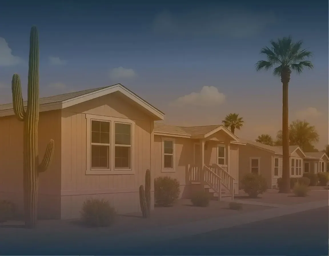 Illustration of frustrated mobile home seller using laptop — traditional selling process challenges in Arizona