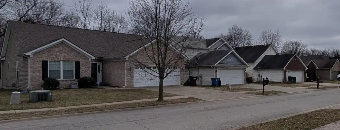 Single-family houses in a Louisville Kentucky subdivision