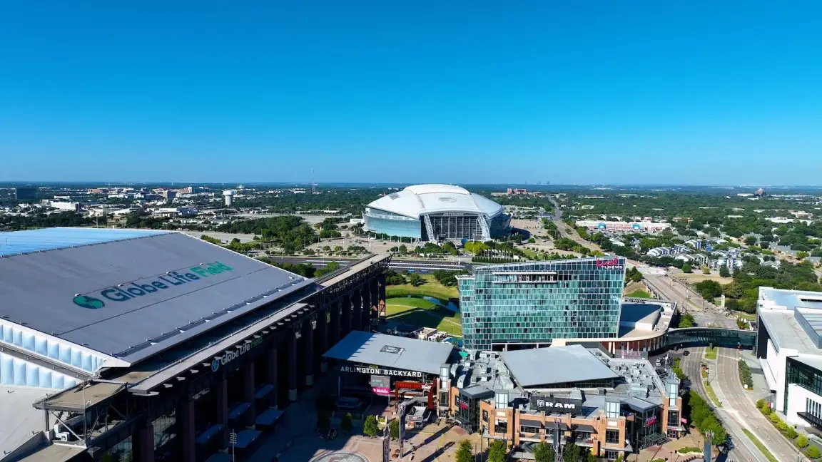View of Arlington, Texas skyline