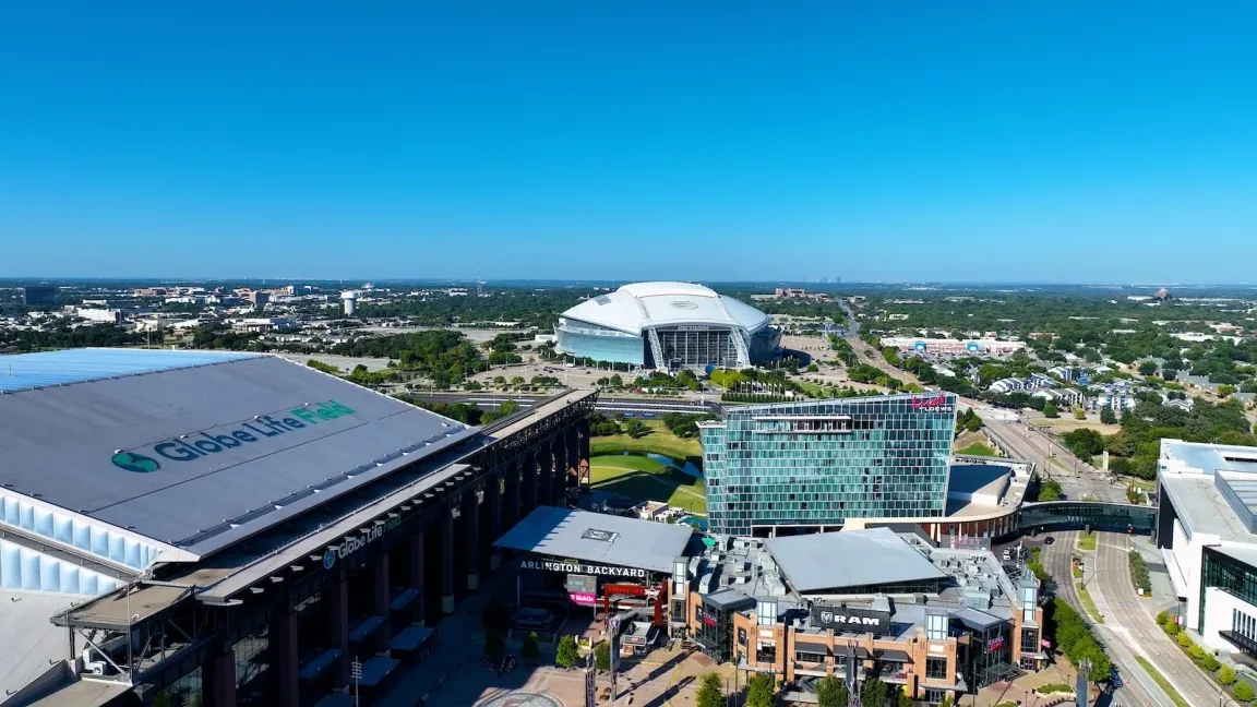 View of Arlington, Texas skyline