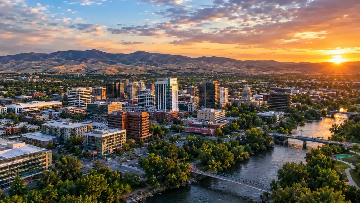 Boise Idaho City Aerial View