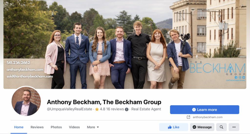 Beckham Group Facebook Branding