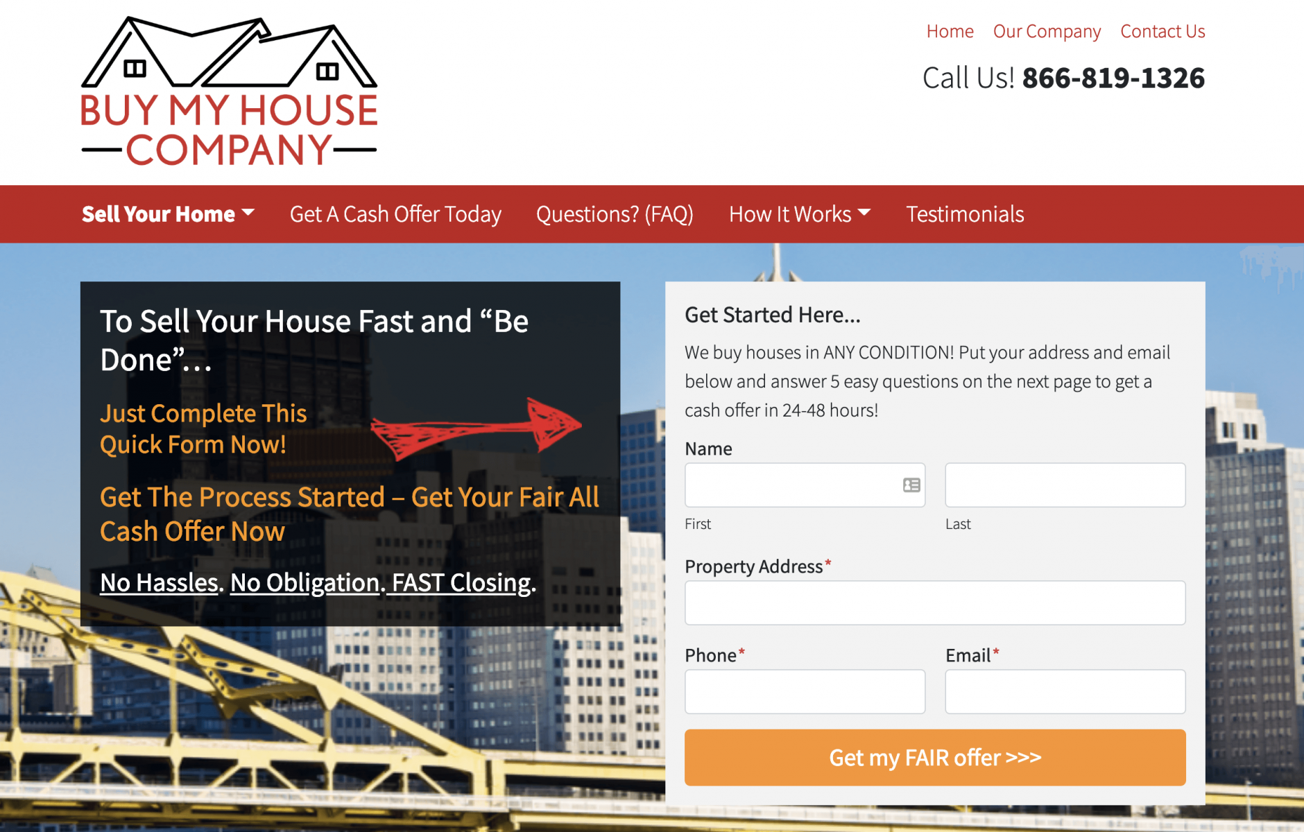 A real estate investor website