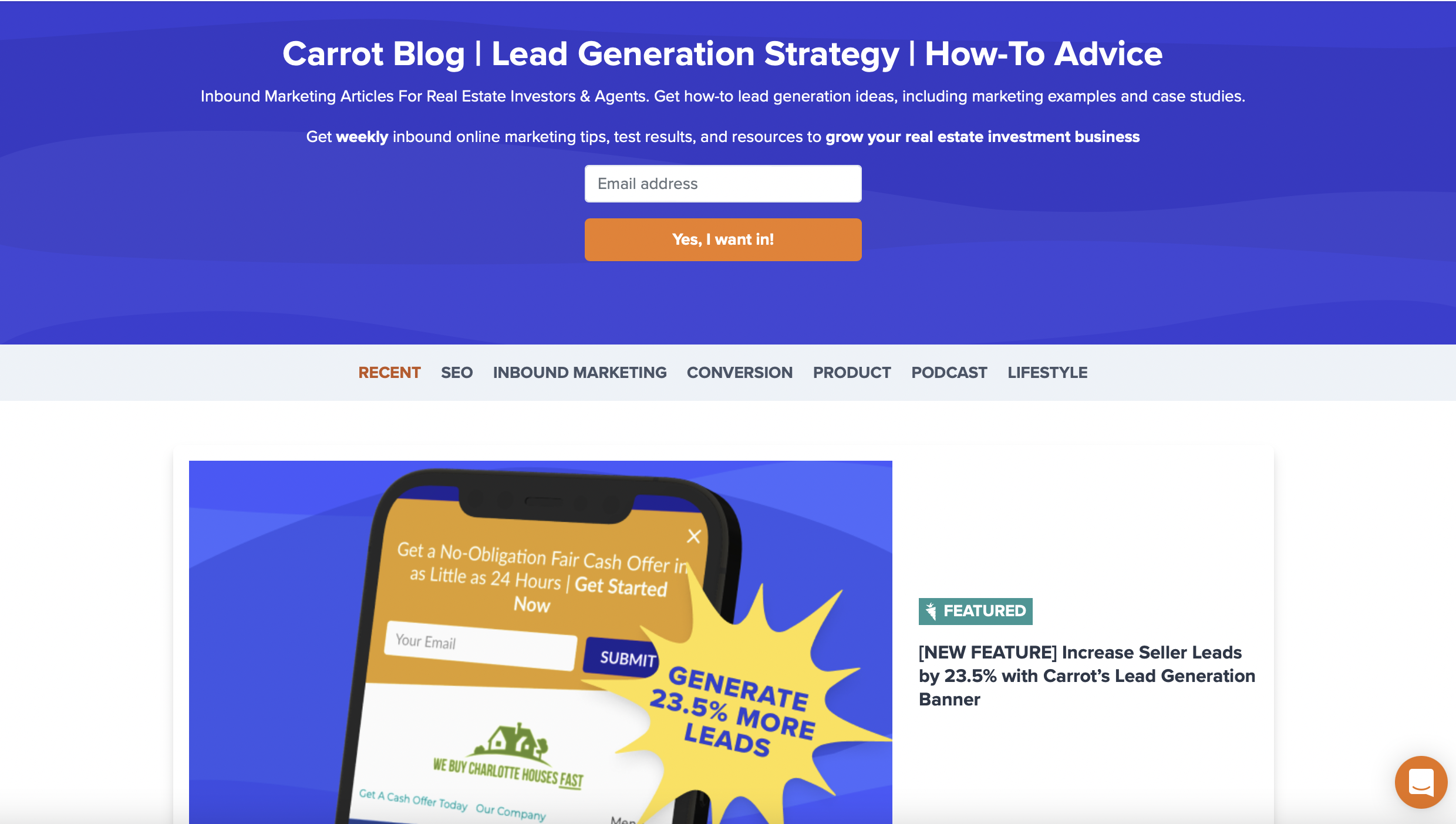 Carrot real estate blog