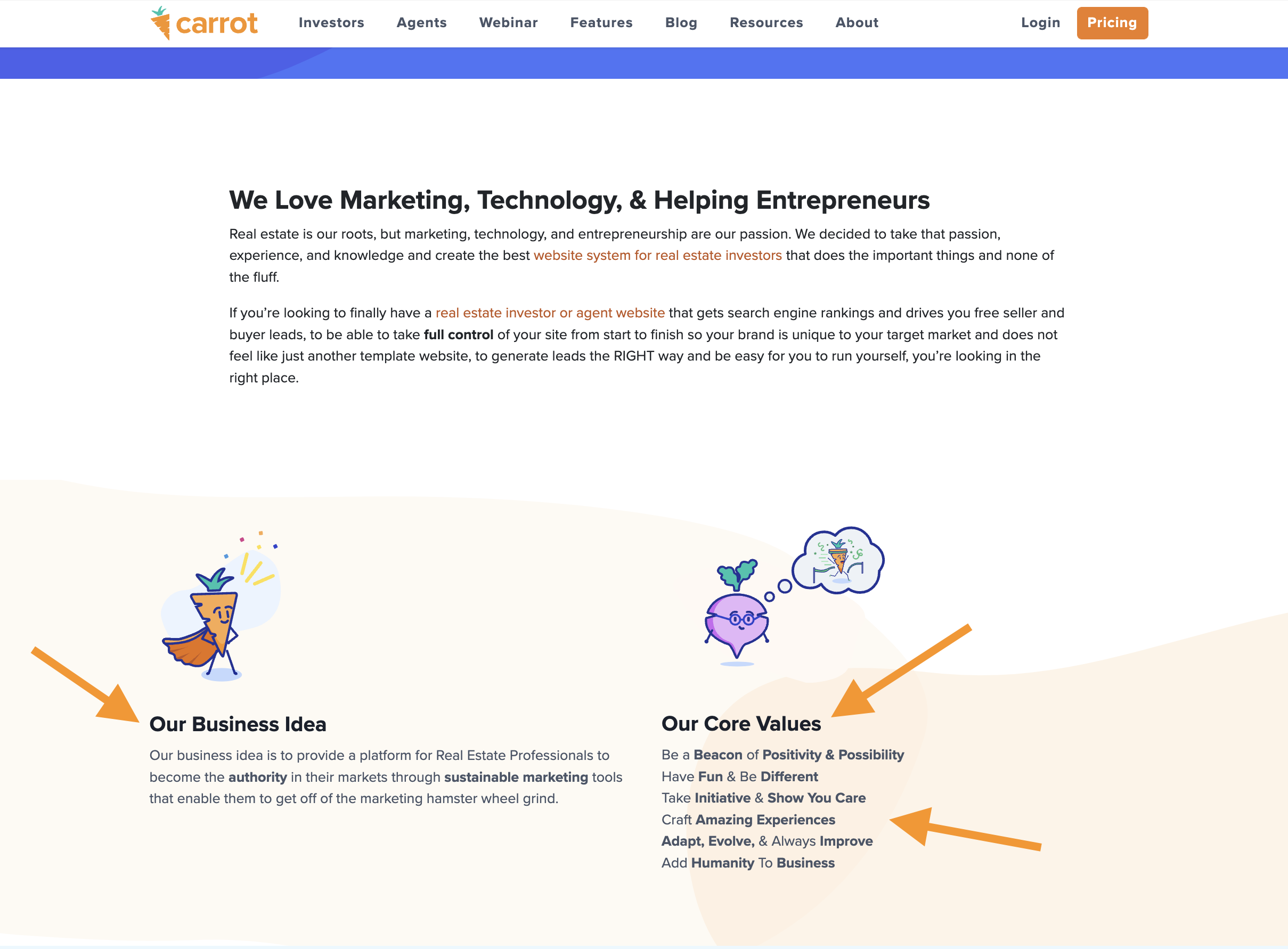 Carrot Core Values