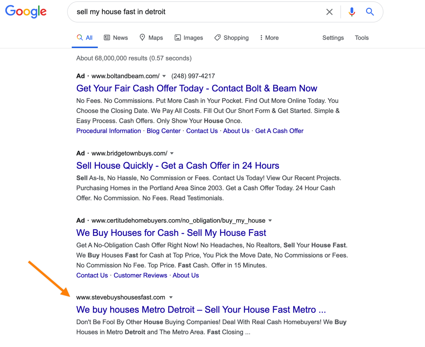 Carrot real estate investor website rankings