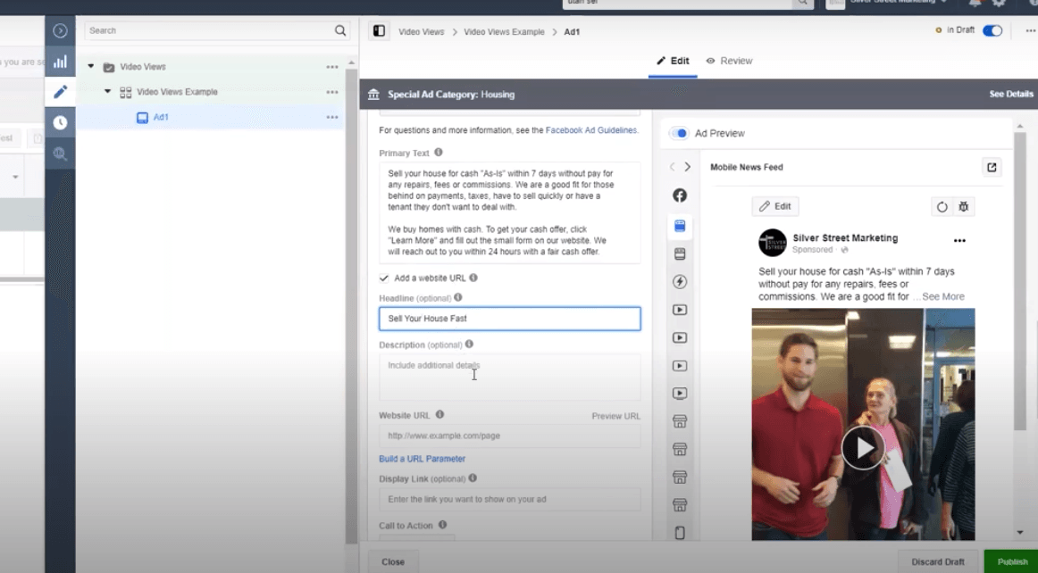 Real Estate Facebook Video Ad Example