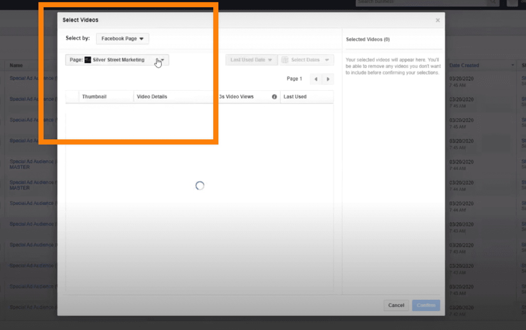 how to select your real estate ad videos in Facebook 