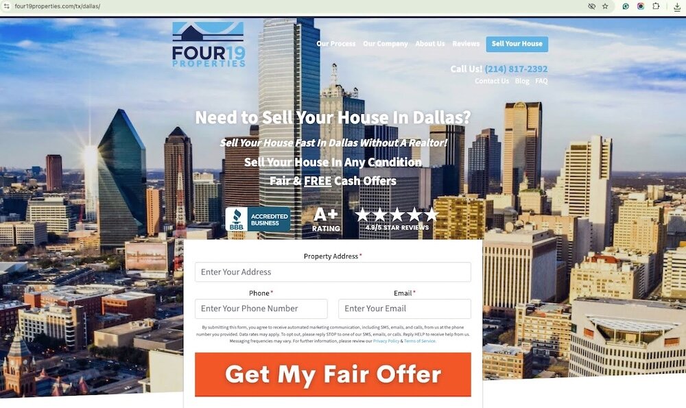 Four19 Properties - Sell Your House in Dallas