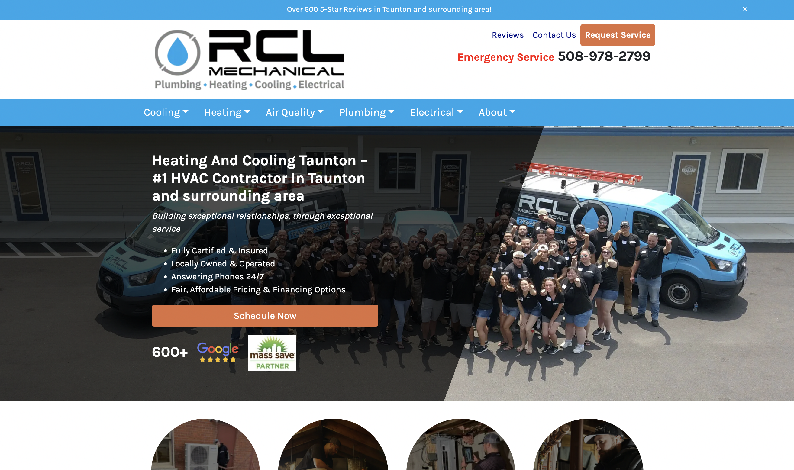 HVAC website homepage