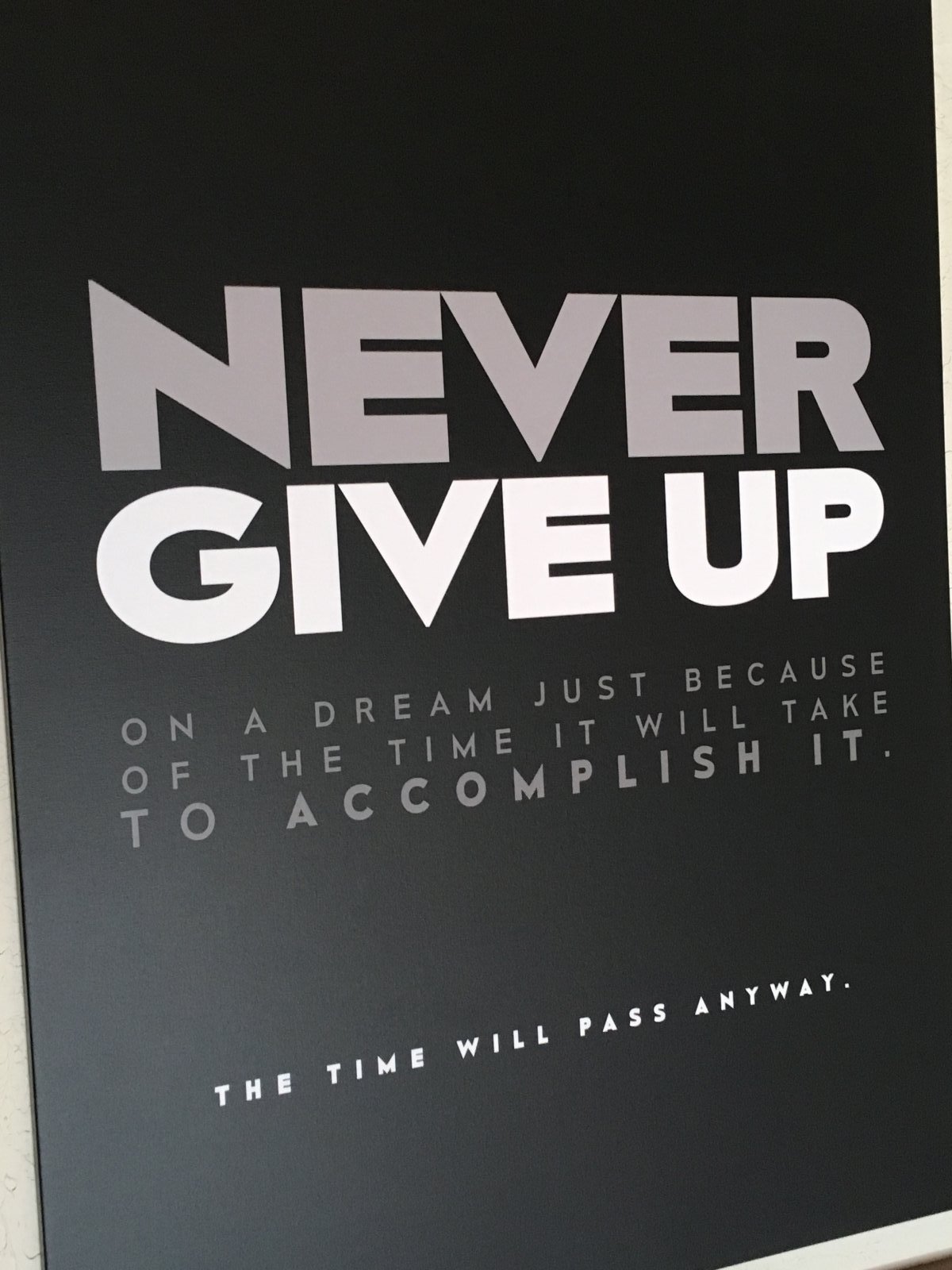 never give up