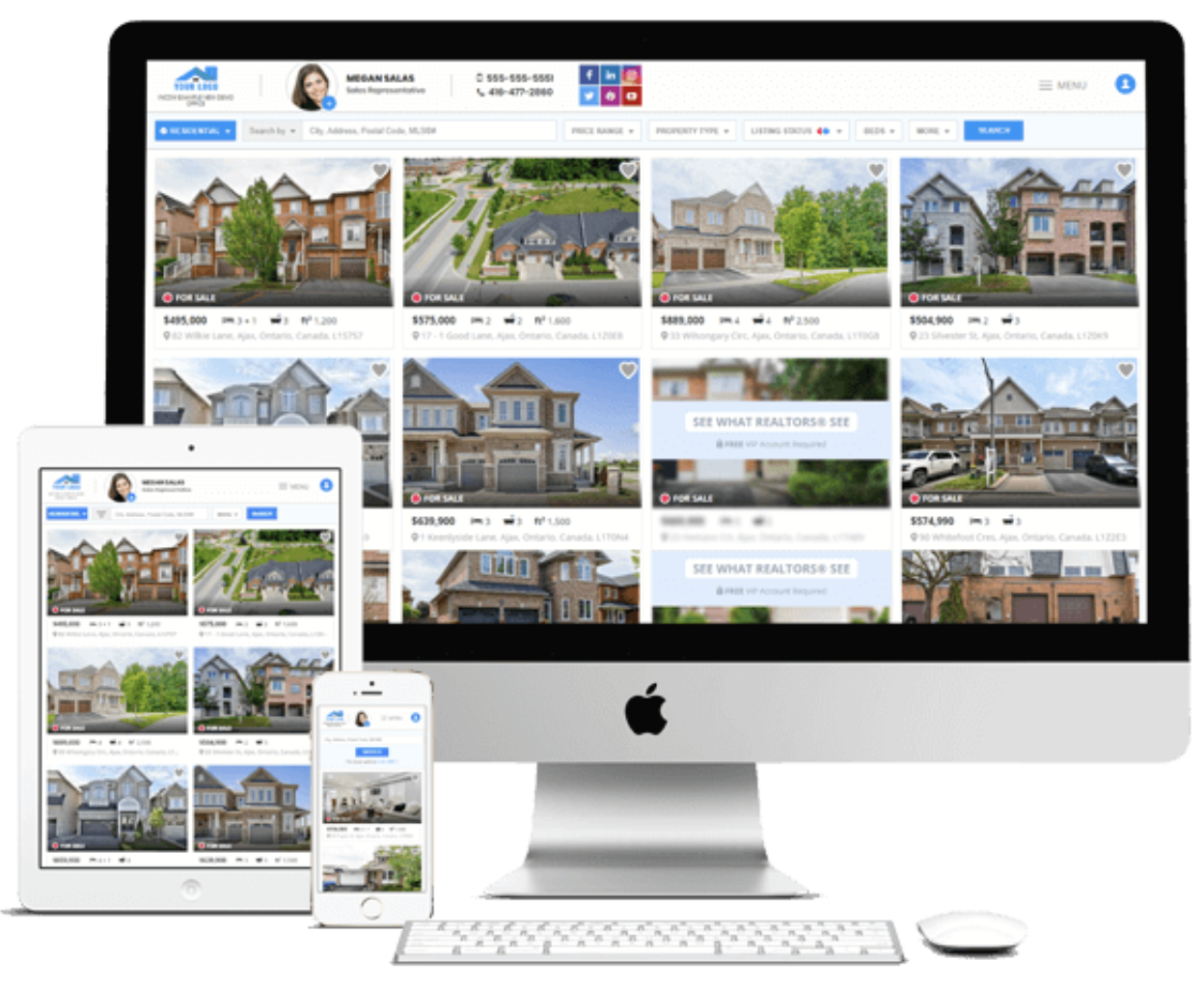 InCom real estate website example