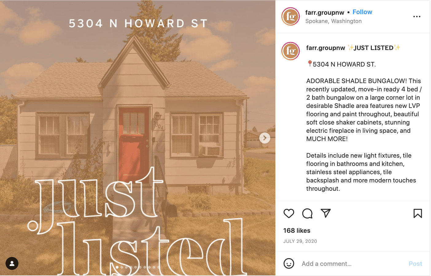 instagram house listings