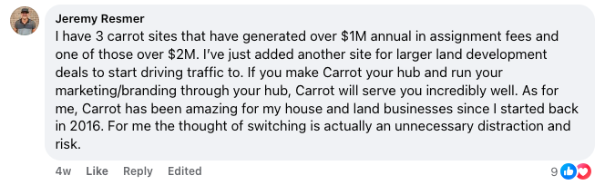 Jeremy Resmer Carrot Testimonial