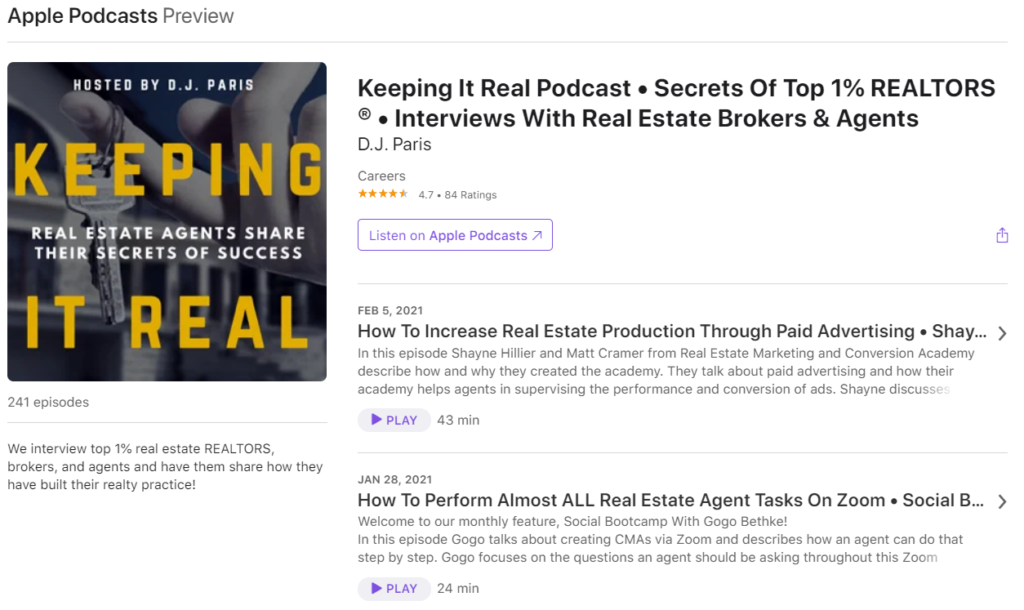 Keeping It Real Podcast