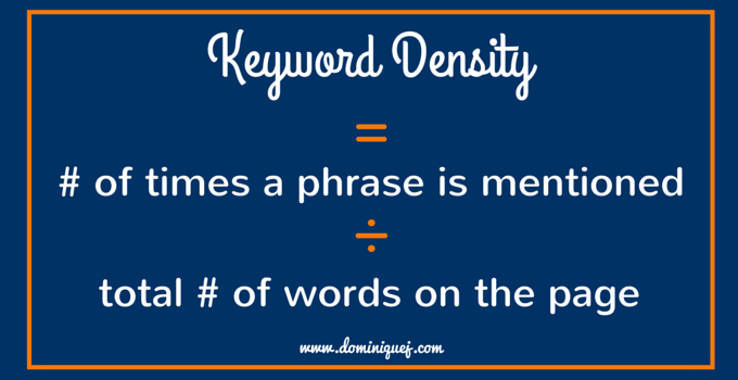 blog post keyword density