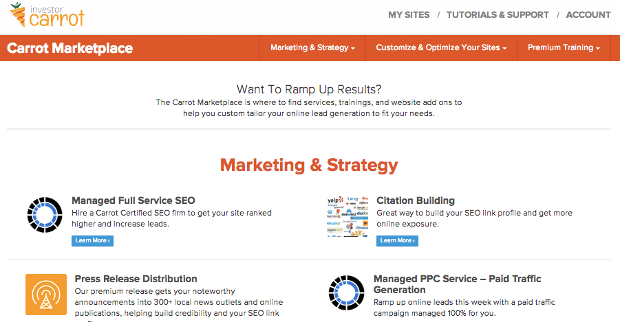 investorcarrot marketplace