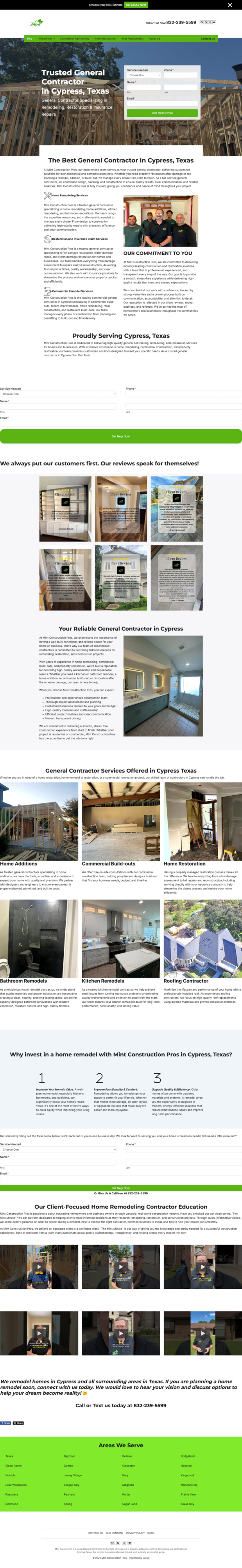 Mint Construction - Carrot Website