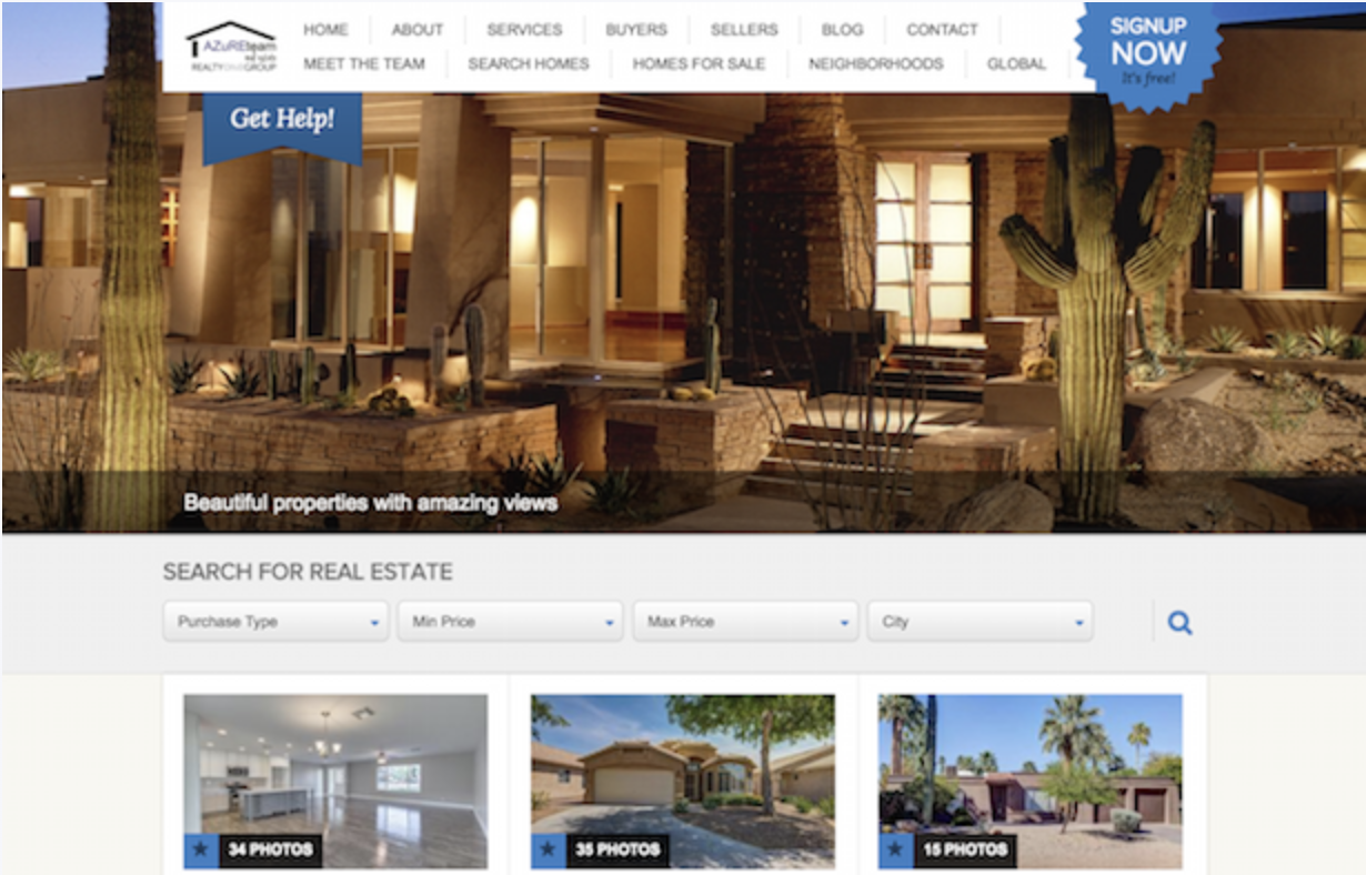 Placester website example