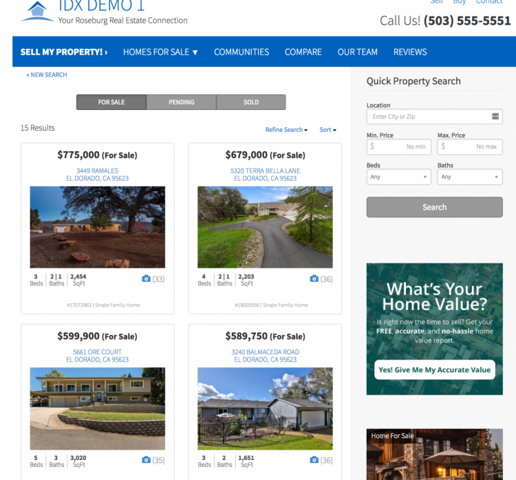 realtor websites with idx