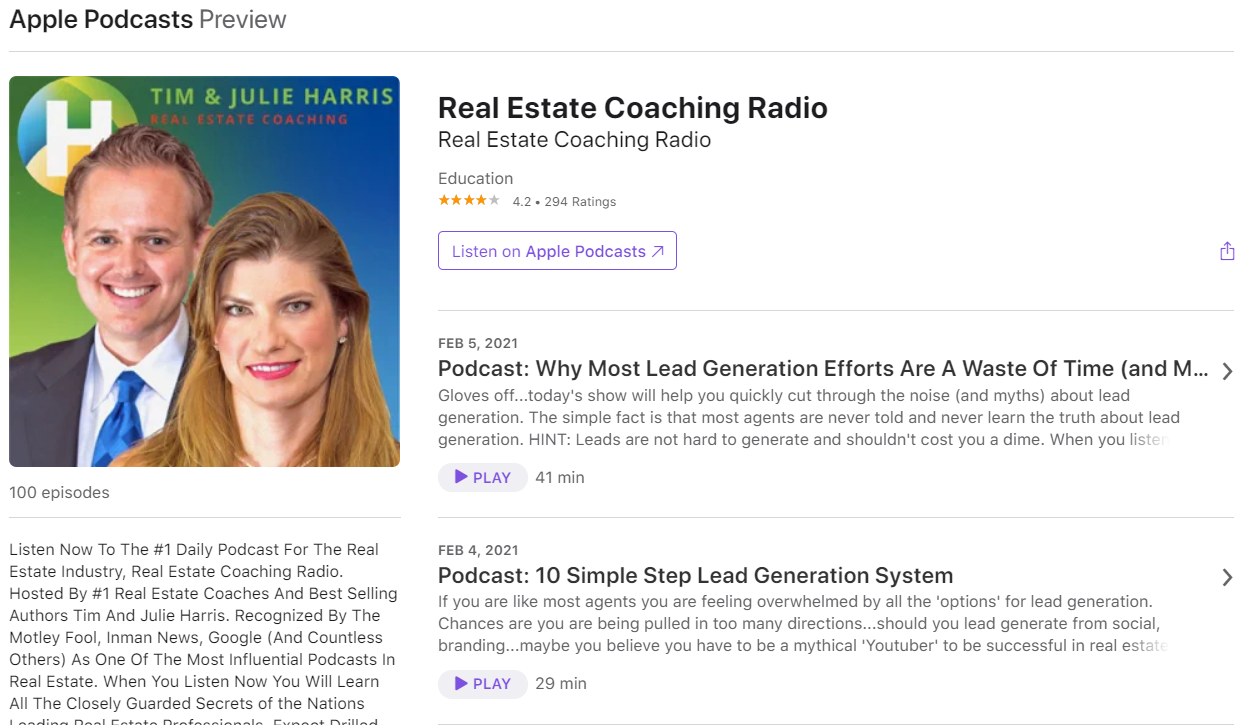 Real Estate Coaching Radio