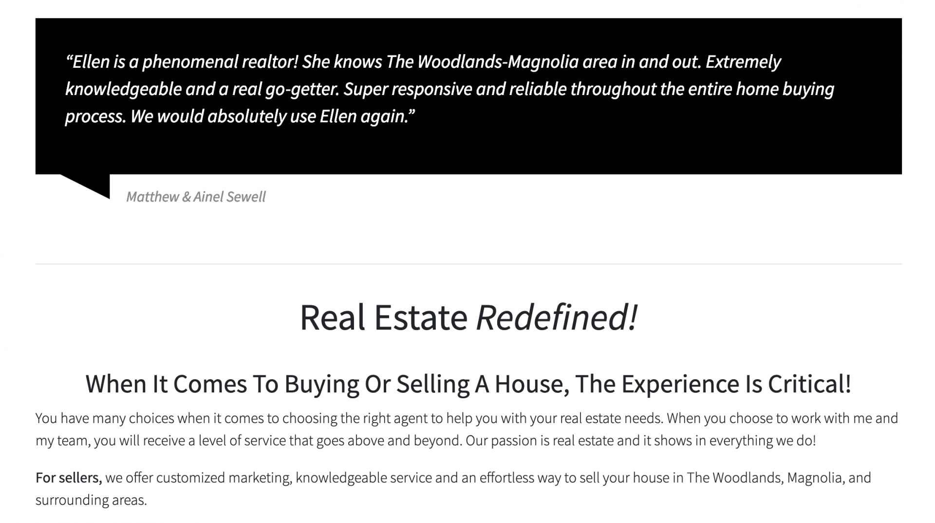 the importance of Real estate agent testimonials