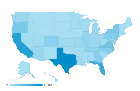 Carrot member across united states