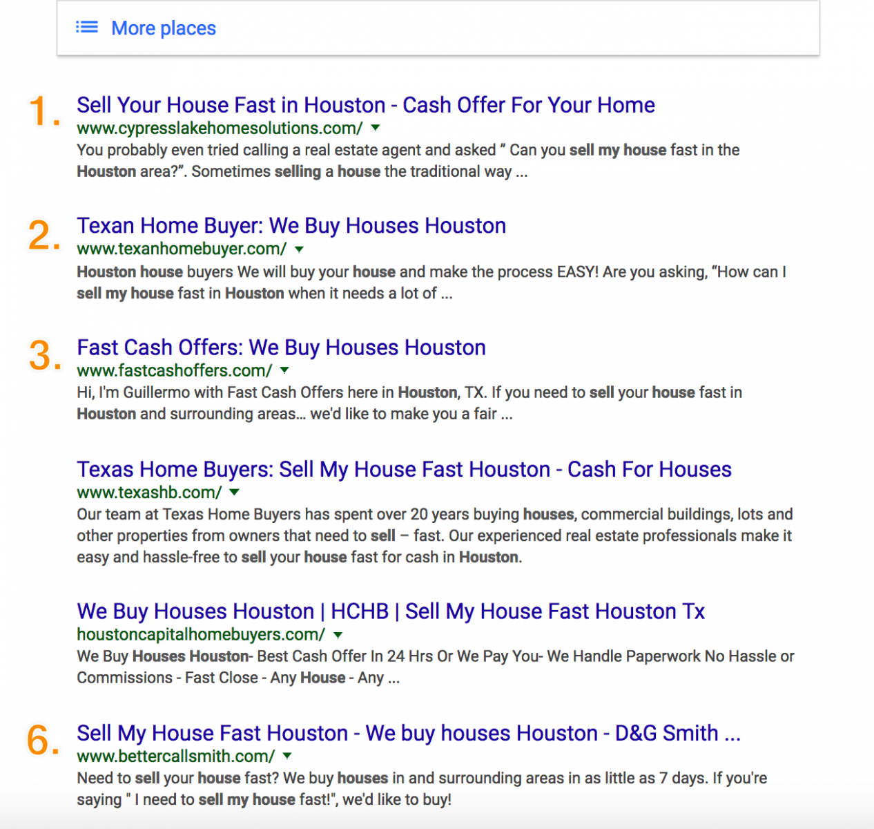 sell my house in houston search results
