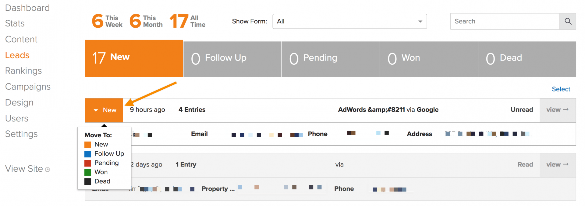 following up on real estate leads