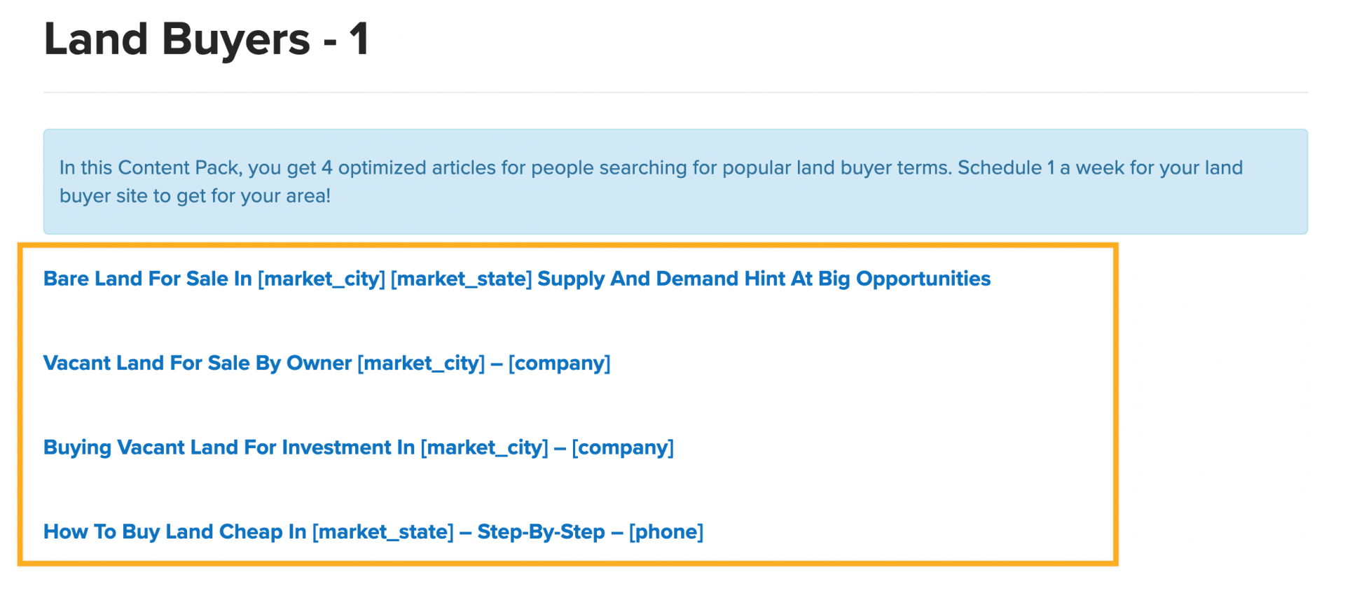 Land Buyer Blog Posts