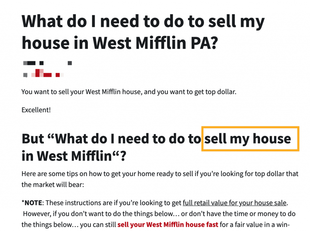 using keywords in h tags for seo