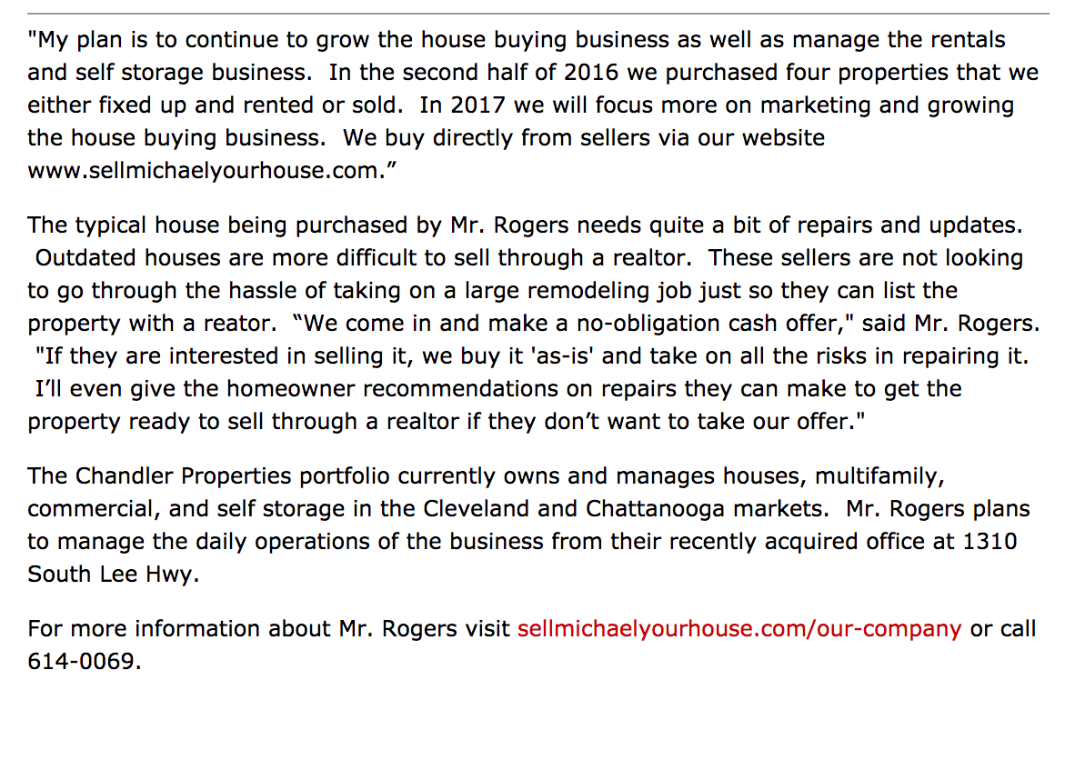 real estate investor backlinks source - newspaper