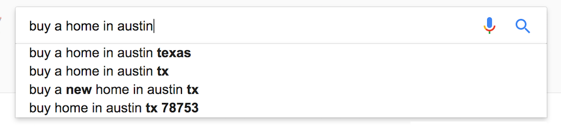 Keywords for real estate agents google suggest results