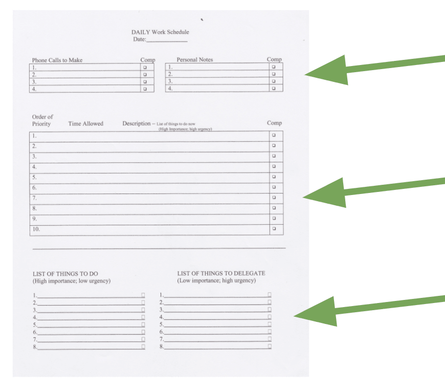 organizing your day