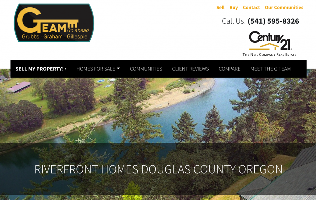 location niche real estate agent website page