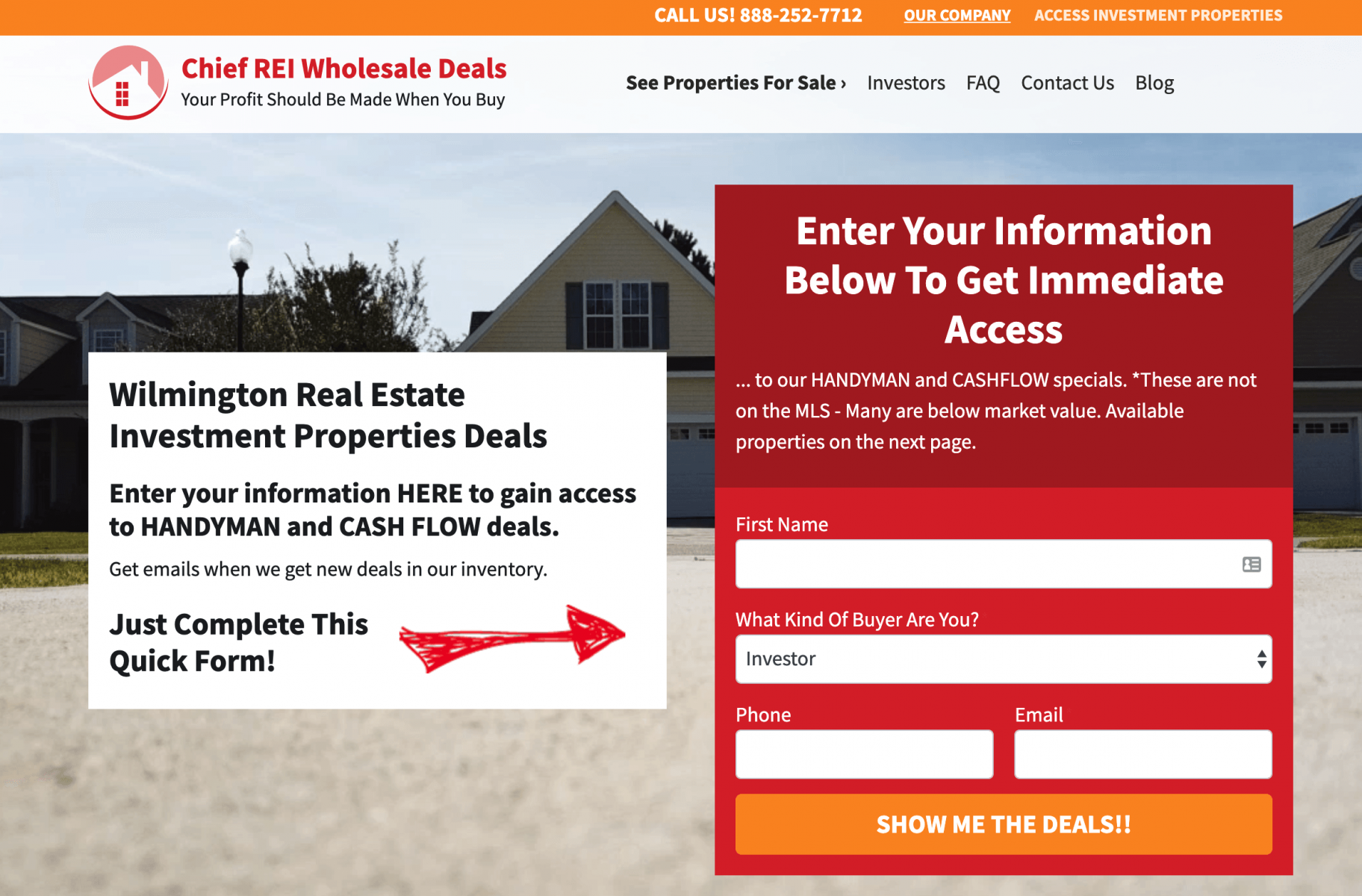 Cash Buyer - Investment Property Website